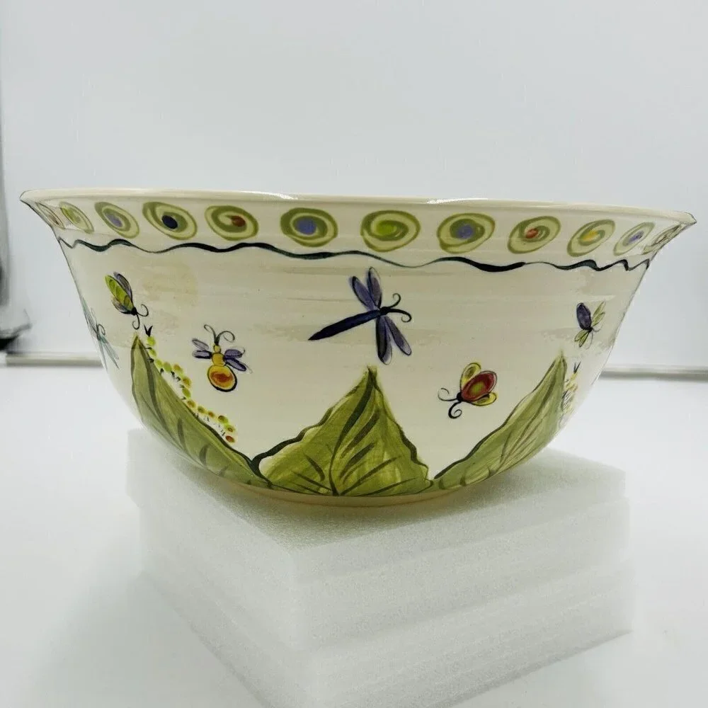 Hand Painted Art Pottery 11” x 5